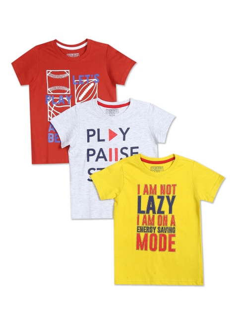 Cherokee Boys Pack of 3 Assorted Pure Cotton Printed T-shirts