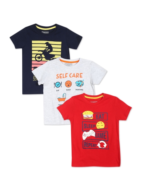 Cherokee Boys Pack Of 3 Printed T-shirts, Navy blue