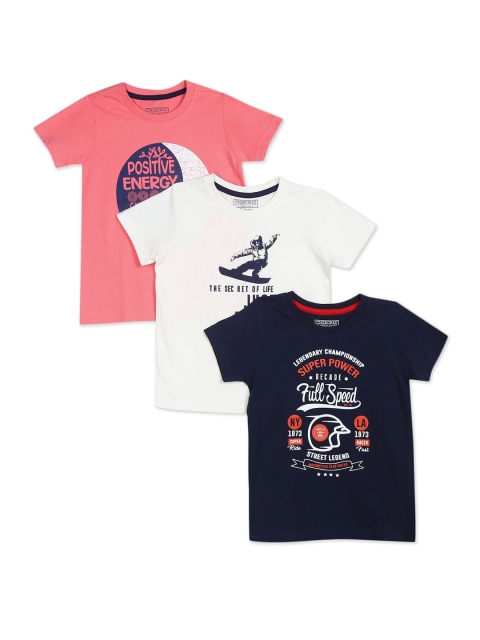 Cherokee Boys Assorted Typography 3 Printed T-shirt