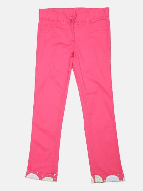 United Colors of Benetton Girls Pink Solid Trousers