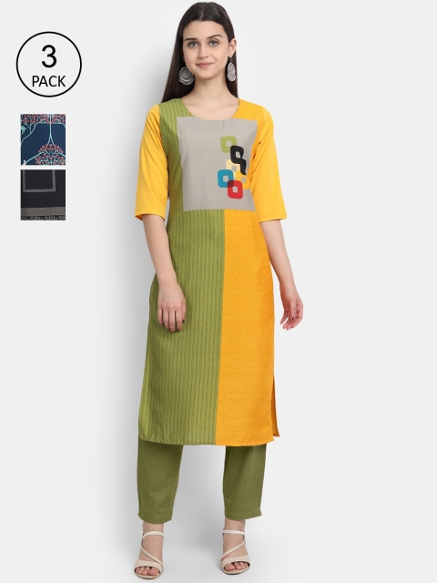 1 Stop Fashion Women Blue & Yellow Ethnic Motifs Printed Crepe Plus Size Kurta Set Of 3
1 Stop Fashion Women Blue & Yellow Ethnic Motifs Printed Crepe Plus Size Kurta Set Of 3
