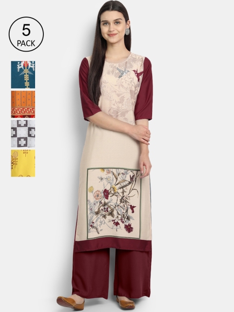1 Stop Fashion Women Multicoloured Geometric Striped Flared Sleeves Thread Work Crepe Kurta, Multi
1 Stop Fashion Women Multicoloured Geometric Striped Flared Sleeves Thread Work Crepe Kurta, Multi