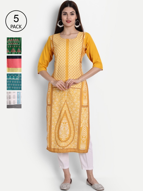 1 Stop Fashion Women Multicoloured Ethnic Motifs Printed Thread Work Crepe Kurta, Multi
1 Stop Fashion Women Multicoloured Ethnic Motifs Printed Thread Work Crepe Kurta, Multi