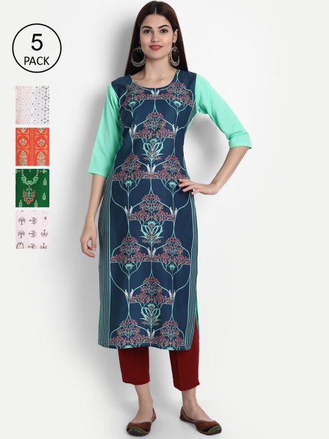 1 Stop Fashion Women Multicoloured Ethnic Motifs Printed Flared Sleeves Thread Work Crepe Kurta, Multi
1 Stop Fashion Women Multicoloured Ethnic Motifs Printed Flared Sleeves Thread Work Crepe Kurta, Multi