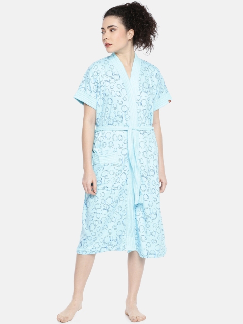 GOLDSTROMS Women Blue Printed Bath Robe