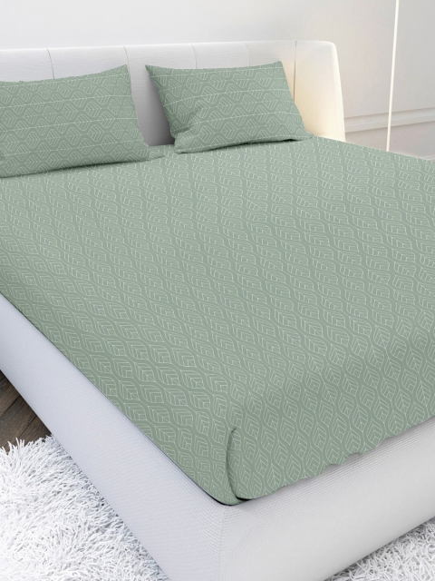 MAYFAIR HOMES LONDON Green & White Cotton 210 TC Queen Bedsheet with 2 Pillow Covers
MAYFAIR HOMES LONDON Green & White Cotton 210 TC Queen Bedsheet with 2 Pillow Covers