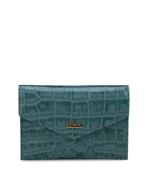 Da Milano Green Leather Passport Case