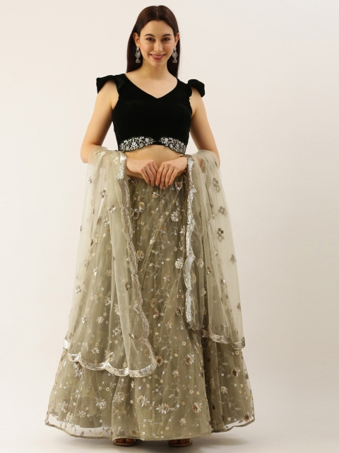 panchhi Charcoal & Beige Embroidered Sequinned Ready to Wear Lehenga & Blouse With Dupatta
panchhi Charcoal & Beige Embroidered Sequinned Ready to Wear Lehenga & Blouse With Dupatta