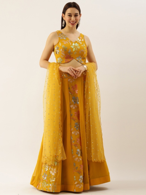 panchhi Mustard & Gold-Toned Embellished Ready to Wear Lehenga & Blouse With Dupatta
panchhi Mustard & Gold-Toned Embellished Ready to Wear Lehenga & Blouse With Dupatta