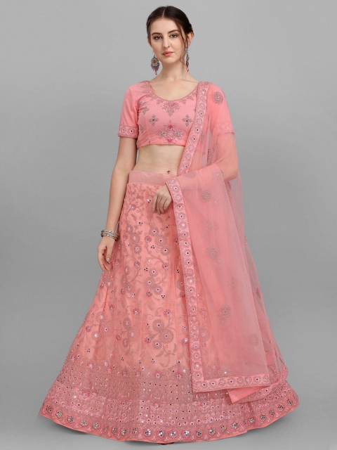 V SALES Pink & Fuchsia Embroidered Semi-Stitched Lehenga & Unstitched Blouse With Dupatta
V SALES Pink & Fuchsia Embroidered Semi-Stitched Lehenga & Unstitched Blouse With Dupatta