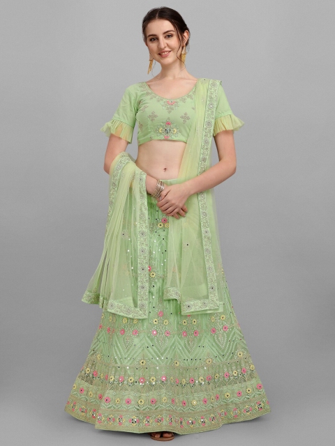 V SALES Green & Yellow Embroidered Mirror Work Semi-Stitched Lehenga & Unstitched Blouse With Dupatta
V SALES Green & Yellow Embroidered Mirror Work Semi-Stitched Lehenga & Unstitched Blouse With Dupatta