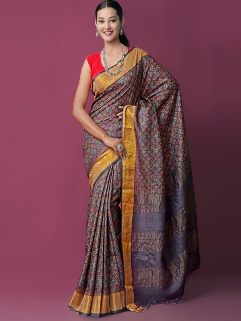 Unnati Silks Blue & Gold Handloom Sustainable Ethnic Motifs Zari Pure Silk Tussar Saree
Unnati Silks Blue & Gold Handloom Sustainable Ethnic Motifs Zari Pure Silk Tussar Saree