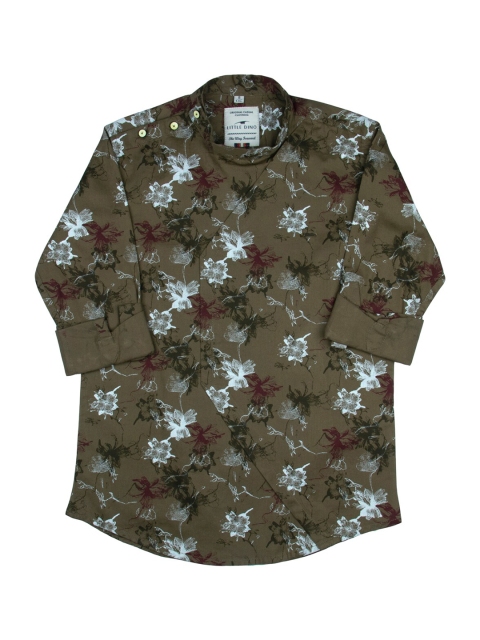 LITTLE DINO Boys Green Modern Slim Fit Floral Printed Pure Cotton Casual Shirt
LITTLE DINO Boys Green Modern Slim Fit Floral Printed Pure Cotton Casual Shirt