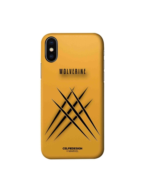 CelfieDesign Yellow & Black Wolverine iPhone X Slim Back Case
