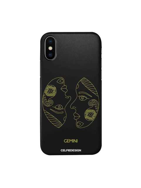 CelfieDesign Black & Green Gemini iPhone X Slim Back Case