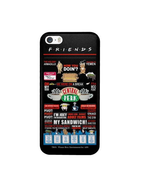 CelfieDesign Black & Red Friends Favorites Printed iPhone SE Slim Back Case