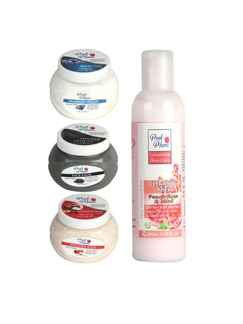 Pink Plums Men Women Paraben Free Aloevera Charcoal Gold Face & Body Massage Creams, Multi
Pink Plums Men Women Paraben Free Aloevera Charcoal Gold Face & Body Massage Creams, Multi