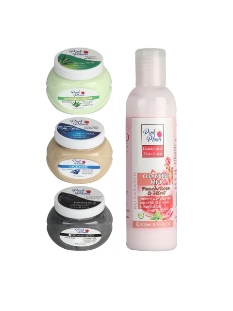 Pink Plums Men Women Paraben Free Aloevera Charcoal Gold Face & Body Massage Creams, Multi
Pink Plums Men Women Paraben Free Aloevera Charcoal Gold Face & Body Massage Creams, Multi
