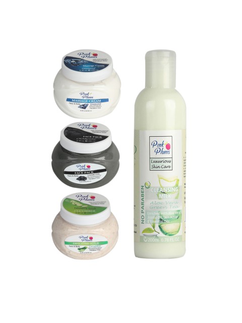 Pink Plums Men Women Paraben Free Aloevera Charcoal Gold Face & Body Massage Creams, Multi
Pink Plums Men Women Paraben Free Aloevera Charcoal Gold Face & Body Massage Creams, Multi