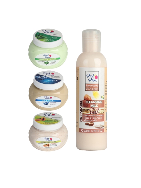 Pink Plums Men Women Paraben Free Aloevera Charcoal Gold Face & Body Massage Creams, Multi
Pink Plums Men Women Paraben Free Aloevera Charcoal Gold Face & Body Massage Creams, Multi