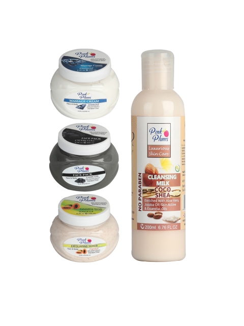 Pink Plums Men Women Paraben Free Aloevera Charcoal Gold Face & Body Massage Creams, Multi
Pink Plums Men Women Paraben Free Aloevera Charcoal Gold Face & Body Massage Creams, Multi