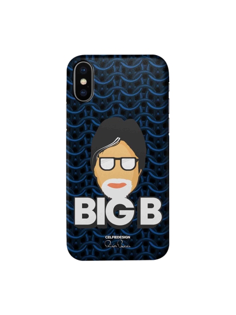 CelfieDesign Black & Blue Big B Forever iPhone X Slim Back Case
