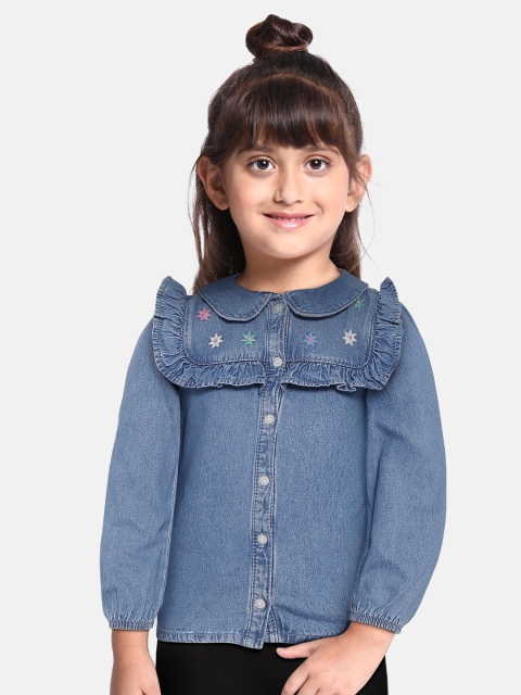 Marks & Spencer Girls Blue & White Yoke Embroidery Ruffled Denim Cotton Shirt Style Top
Marks & Spencer Girls Blue & White Yoke Embroidery Ruffled Denim Cotton Shirt Style Top