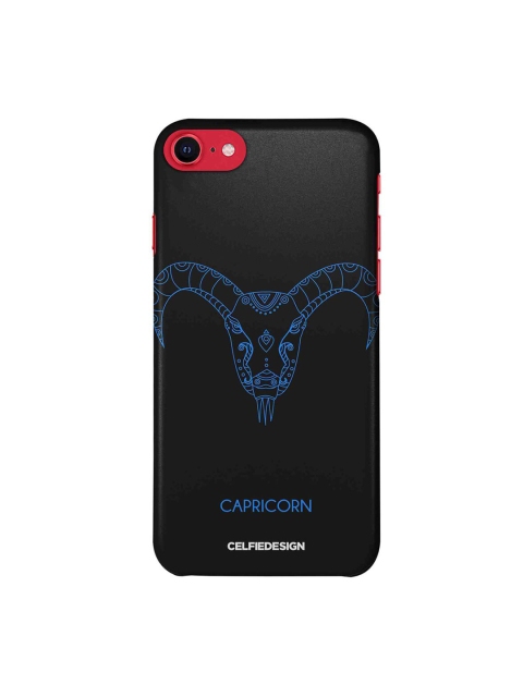 CelfieDesign Black & Blue Capricorn iPhone SE 2020 Slim Back Case