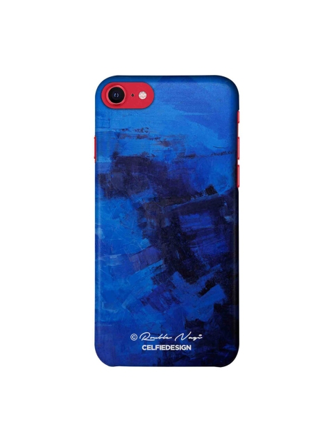 CelfieDesign Blue & Black Horizon Printed iPhone SE 2020 Slim Back Case