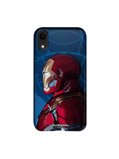 CelfieDesign Blue & Red Iron Man Side Armor Printed iPhone XR Slim Back Case