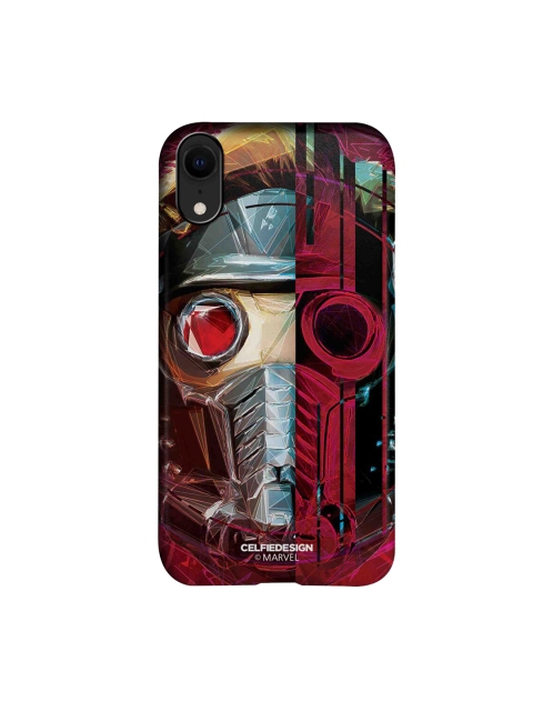 CelfieDesign Pink & Black Grunge Suit StarLord iPhone XR Slim Back Case