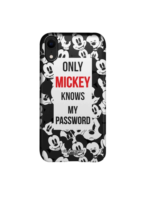 CelfieDesign Black & White Mickey My Password Cartoon Characters iPhone XR Slim Back Case