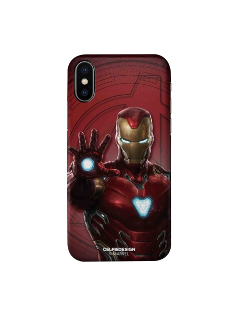 CelfieDesign Maroon & Beige Iron Man Mark L Armor Plastic iPhone Xs Slim Back Case
