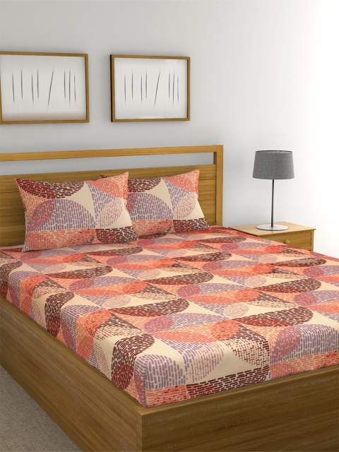 Raymond Home Beige & Orange 104 TC Queen Geometric Print Bed Sheet with 2 Pillow Covers
Raymond Home Beige & Orange 104 TC Queen Geometric Print Bed Sheet with 2 Pillow Covers