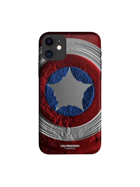 CelfieDesign Red & Blue Stoned Shield iPhone 11 Slim Back Case