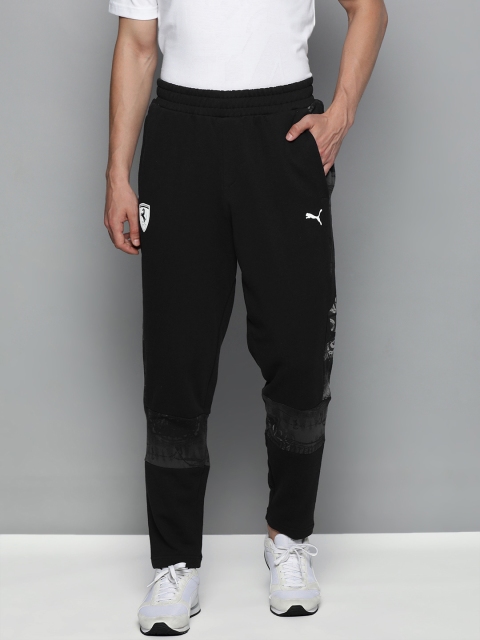 PUMA Motorsport Men Black Scuderia Ferrari Race Printed Track Pants