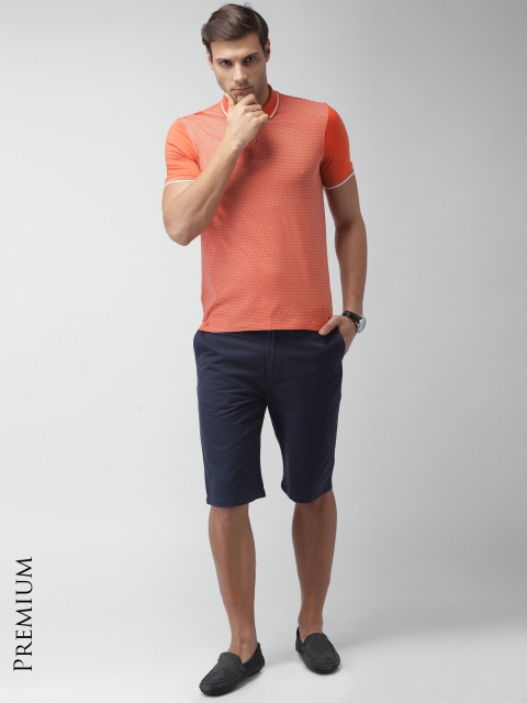 INVICTUS Men Orange Printed T-Shirt