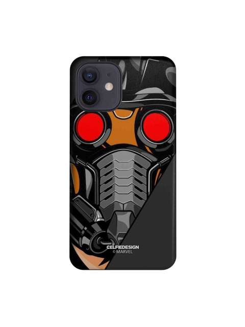 CelfieDesign Grey & Black Printed Plastic iPhone 12 Slim Back Case