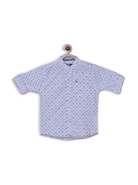 612 league Boys White Classic Regular Fit Conversational Opaque Printed Cotton Shirt
612 league Boys White Classic Regular Fit Conversational Opaque Printed Cotton Shirt