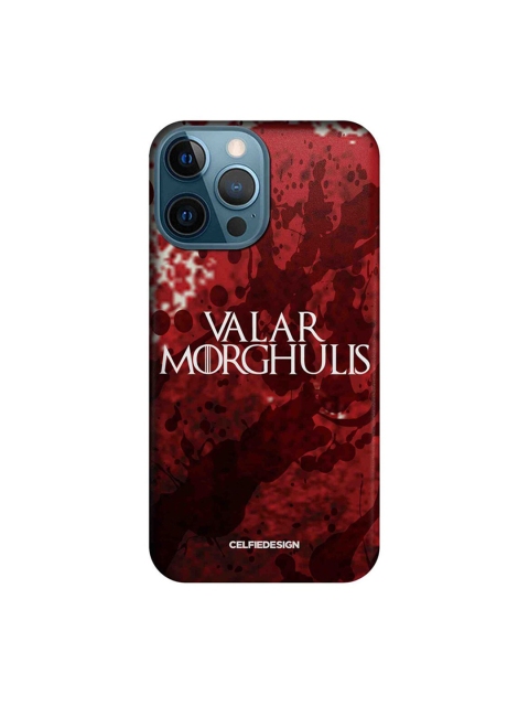 CelfieDesign Red & White Valar Morghulis iPhone 12 Pro Max Slim Back Case