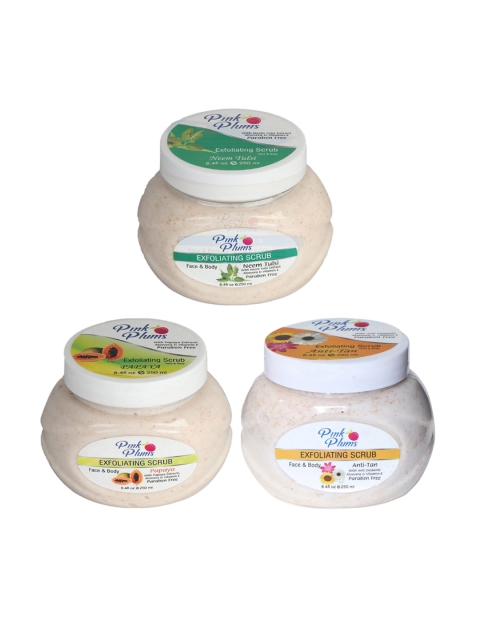 Pink Plums Neem - Papaya - Skin Whitening Face & Body Exfoliating Scrubs 750 ml, Off white
Pink Plums Neem - Papaya - Skin Whitening Face & Body Exfoliating Scrubs 750 ml, Off white