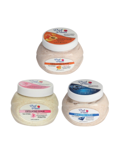 Pink Plums Apricot - Diamond - Skin Whitening Face & Body Exfoliating Scrubs 750 ml, Off white
Pink Plums Apricot - Diamond - Skin Whitening Face & Body Exfoliating Scrubs 750 ml, Off white