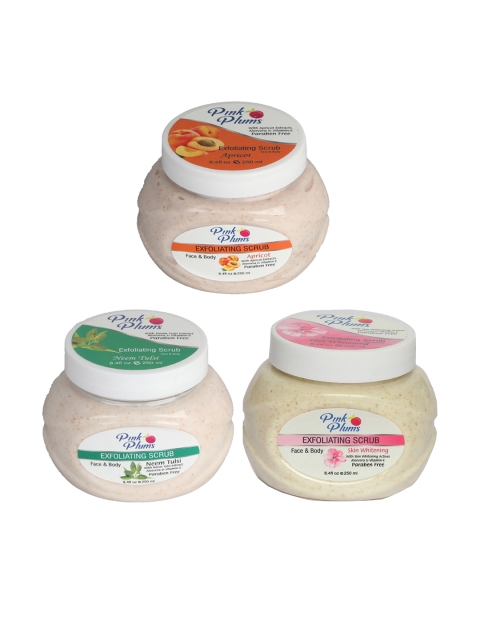 Pink Plums Apricot - Neem Tulsi - Skin Whitening Face & Body Exfoliating Scrubs 750 ml, Off white
Pink Plums Apricot - Neem Tulsi - Skin Whitening Face & Body Exfoliating Scrubs 750 ml, Off white