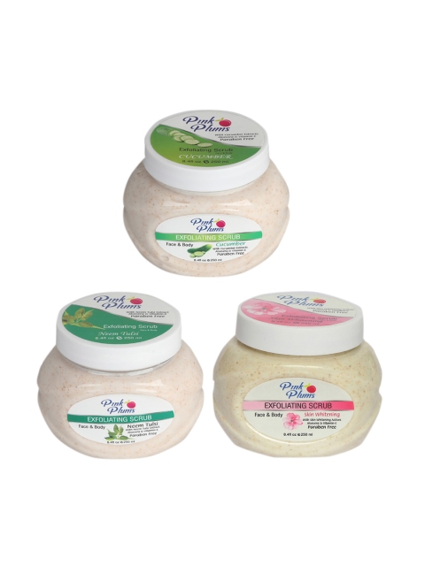 Pink Plums Cucumber - Neem Tulsi & Skin Whitening Face & Body Exfoliating Scrubs 750 ml, Multi
Pink Plums Cucumber - Neem Tulsi & Skin Whitening Face & Body Exfoliating Scrubs 750 ml, Multi