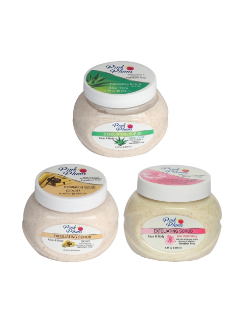 Pink Plums Aloe Vera - Gold & Skin Whitening Face & Body Exfoliating Scrubs 750 ml, Multi
Pink Plums Aloe Vera - Gold & Skin Whitening Face & Body Exfoliating Scrubs 750 ml, Multi