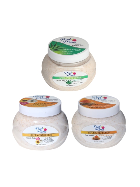 Pink Plums Aloe Vera - Haldi Chandan & Anti-Tan Face & Body Exfoliating Scrubs 750 ml, Beige
Pink Plums Aloe Vera - Haldi Chandan & Anti-Tan Face & Body Exfoliating Scrubs 750 ml, Beige