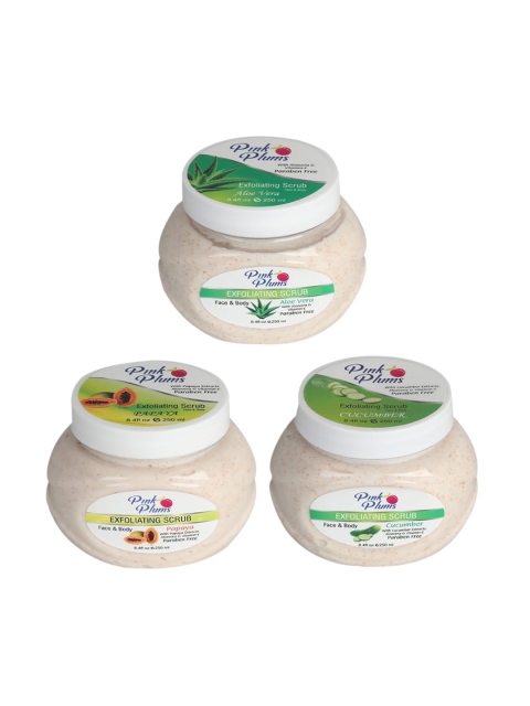 Pink Plums Aloe Vera - Cucumber & Papaya Face & Body Exfoliating Scrubs 750 ml, Multi
Pink Plums Aloe Vera - Cucumber & Papaya Face & Body Exfoliating Scrubs 750 ml, Multi