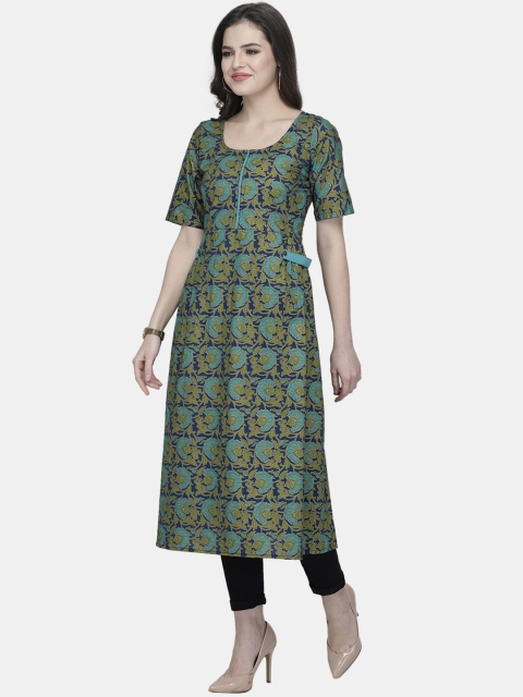 Sayesha Women Green Ethnic Motifs Printed Kurta