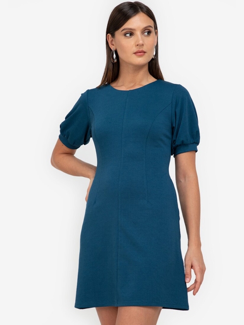 ZALORA WORK Blue A-Line Dress