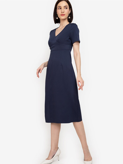 ZALORA WORK Navy Blue A-Line Midi Dress
ZALORA WORK Navy Blue A-Line Midi Dress